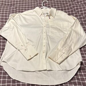 BNWT TED BAKER oversized white button down shirt